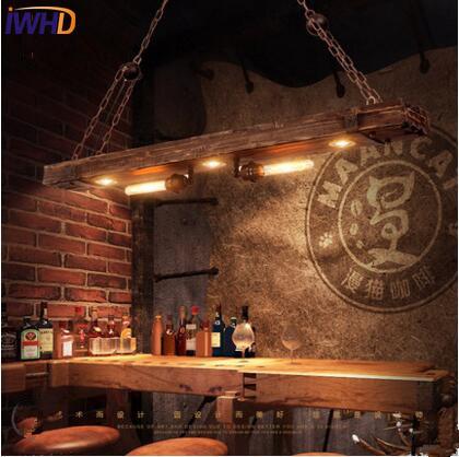 Industrial pendant light with vintage looking beam