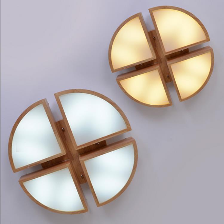 Round wodden ceiling light in 50/70 cm