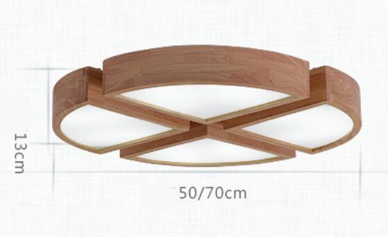 Round wodden ceiling light in 50/70 cm