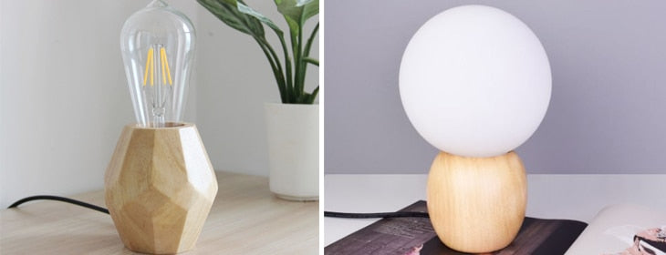 Modern solid wood table lamp