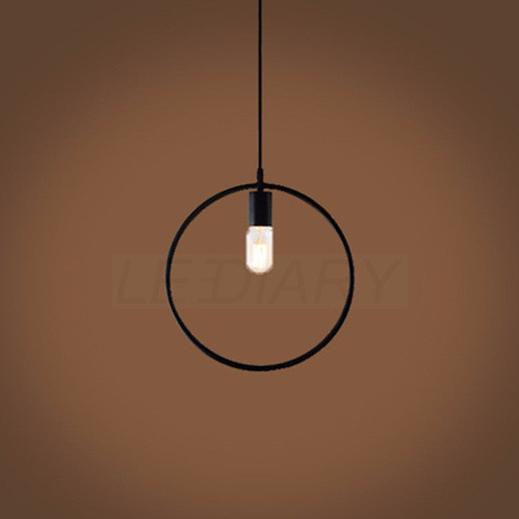 Iron pendant light in 5 shapes