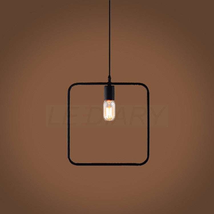 Iron pendant light in 5 shapes