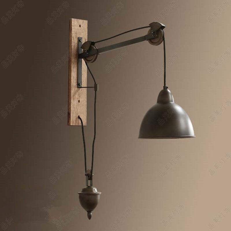 Industrial Retro Wall Lamp with weight