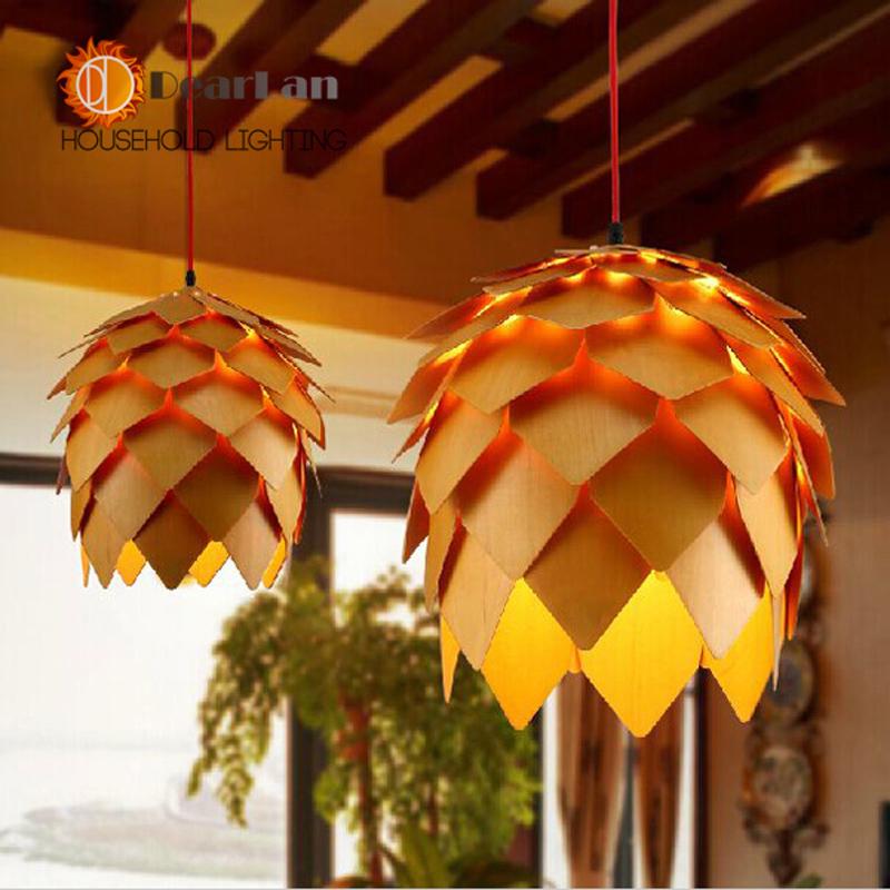 Modern Wooden Art Pendant Light  - 3 sizes