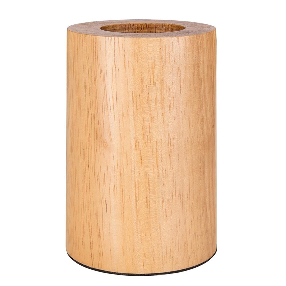 Wood block table lamp