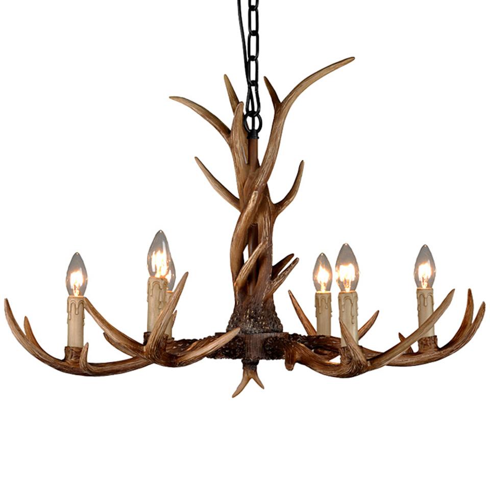 Antlers chandelier with six lights