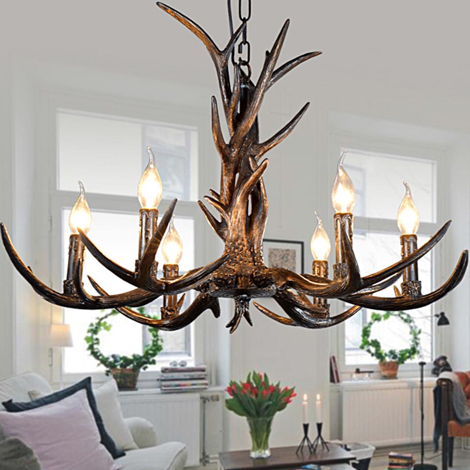 Antlers chandelier with six lights