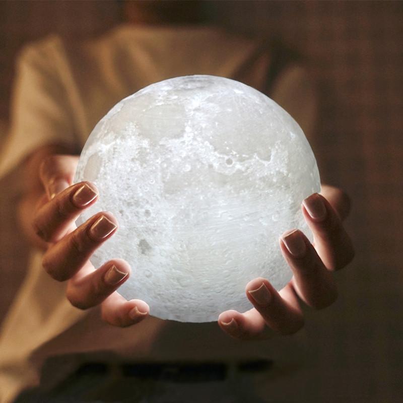 3D Print 8-20CM USB Touch Sensor LED Moon Night Light