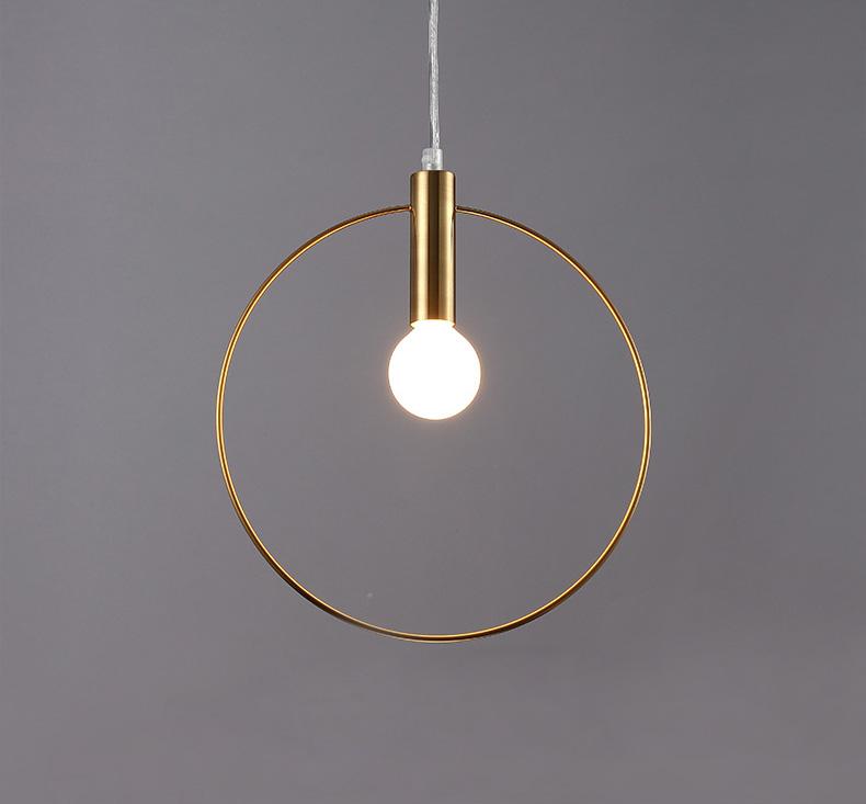 Golden ring hanging light