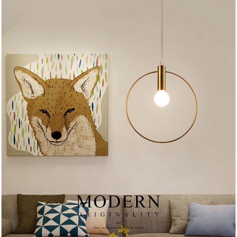 Golden ring hanging light