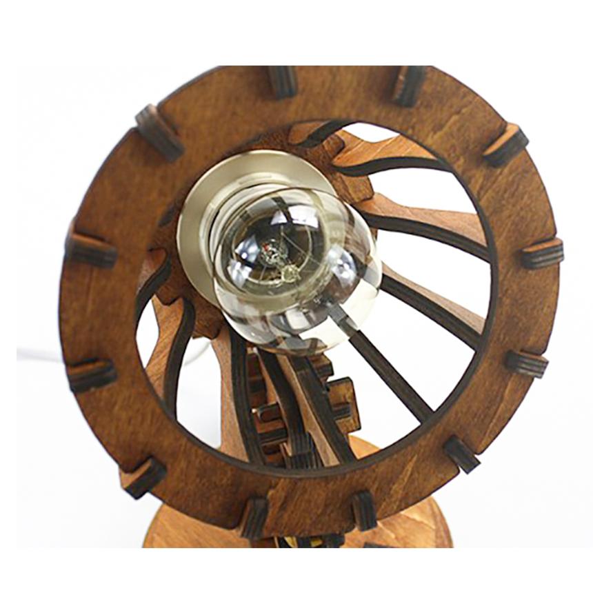 Vintage looking Wooden  table lamp