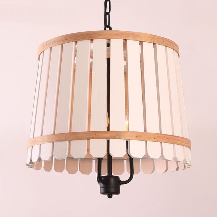 The barrel lamp American country Iron Pendant Lights wooden bedroom Mediterranean Garden Restaurant balcony retro lamps ZA