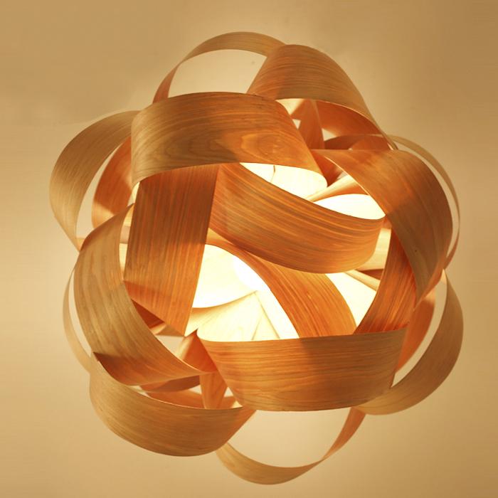 Wooden Flower pendant light