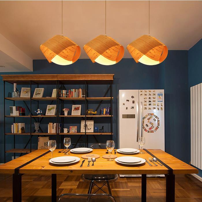 Wood loop pendant light