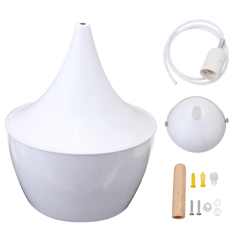 White and cooper pendant light