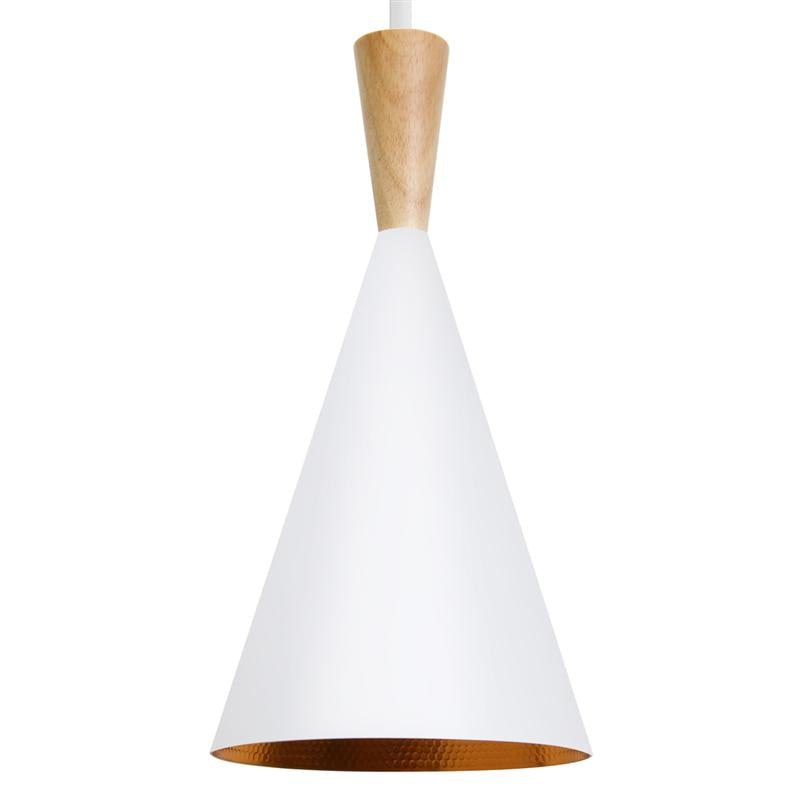 White and cooper pendant light