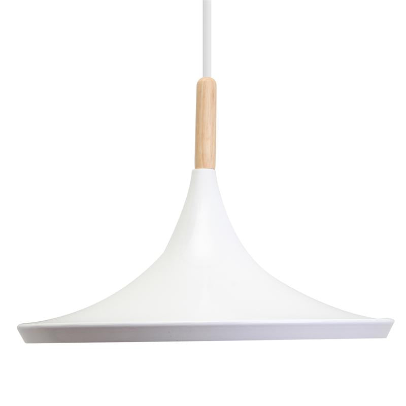 White and cooper pendant light