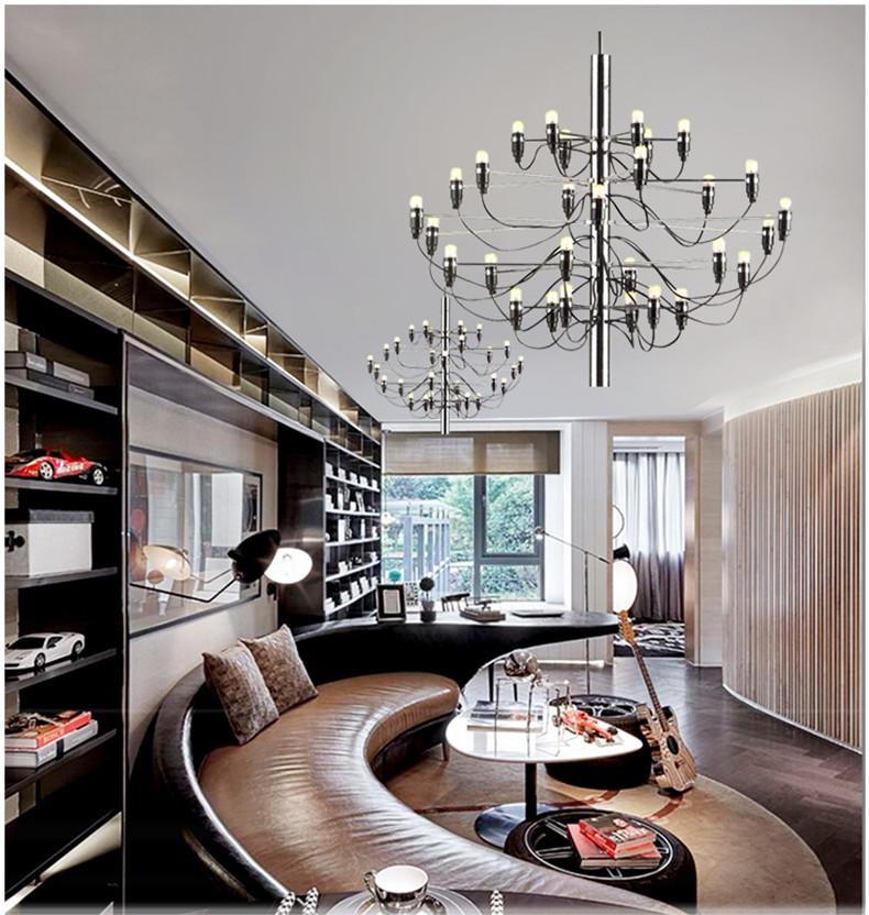 Modern Chromed chandelier in 3 different sizes