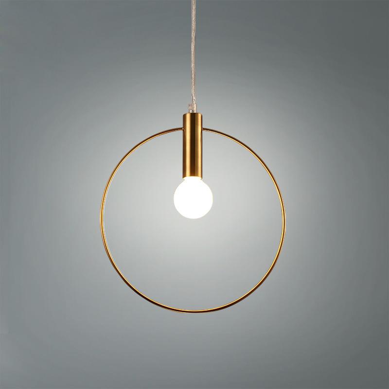 Golden ring hanging light