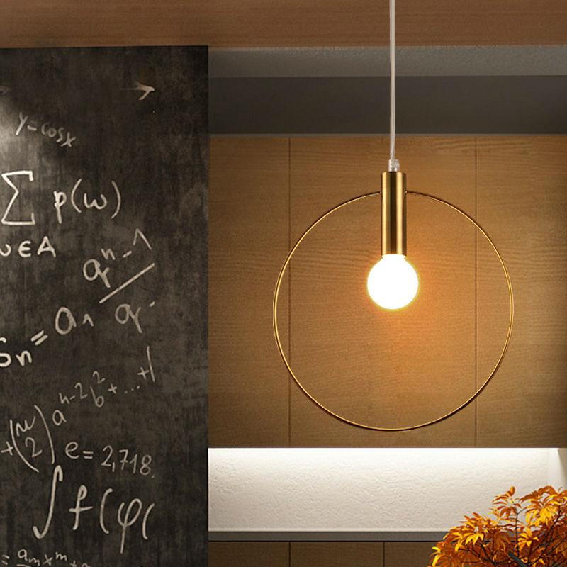 Golden ring hanging light