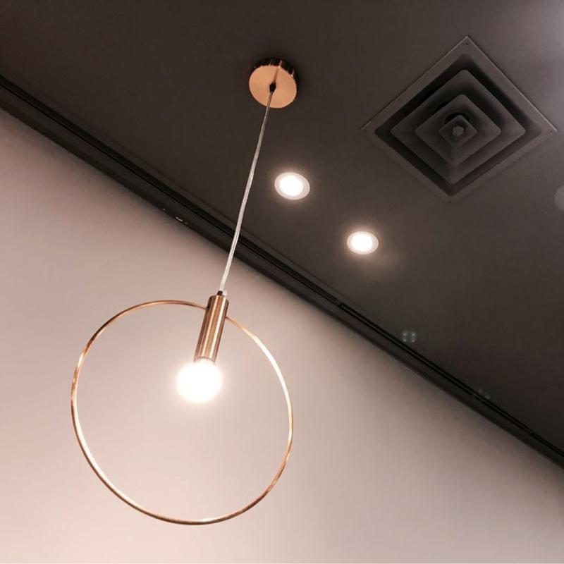 Golden ring hanging light