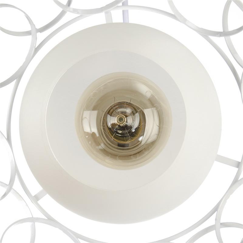 Black or White metal pendant light with circles