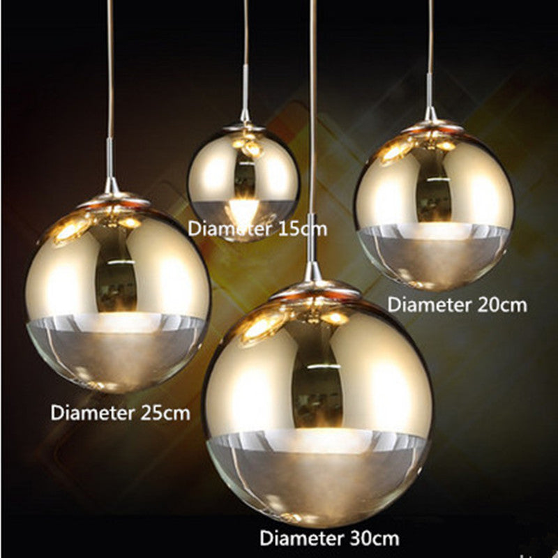 Silver or Golden metallic Pendant light