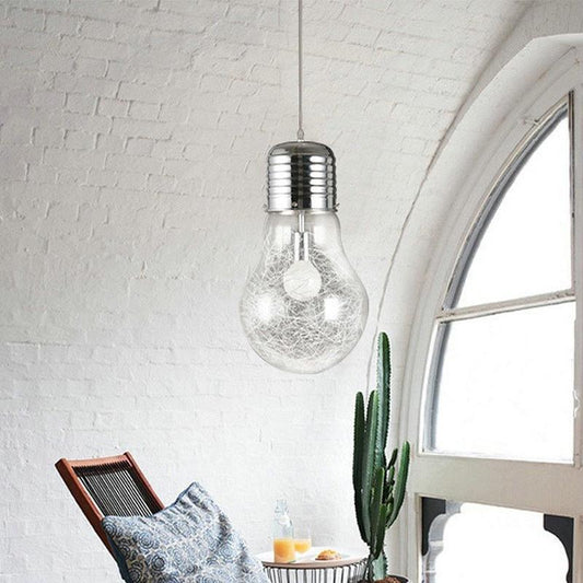 Colossal lightbulb pendant light