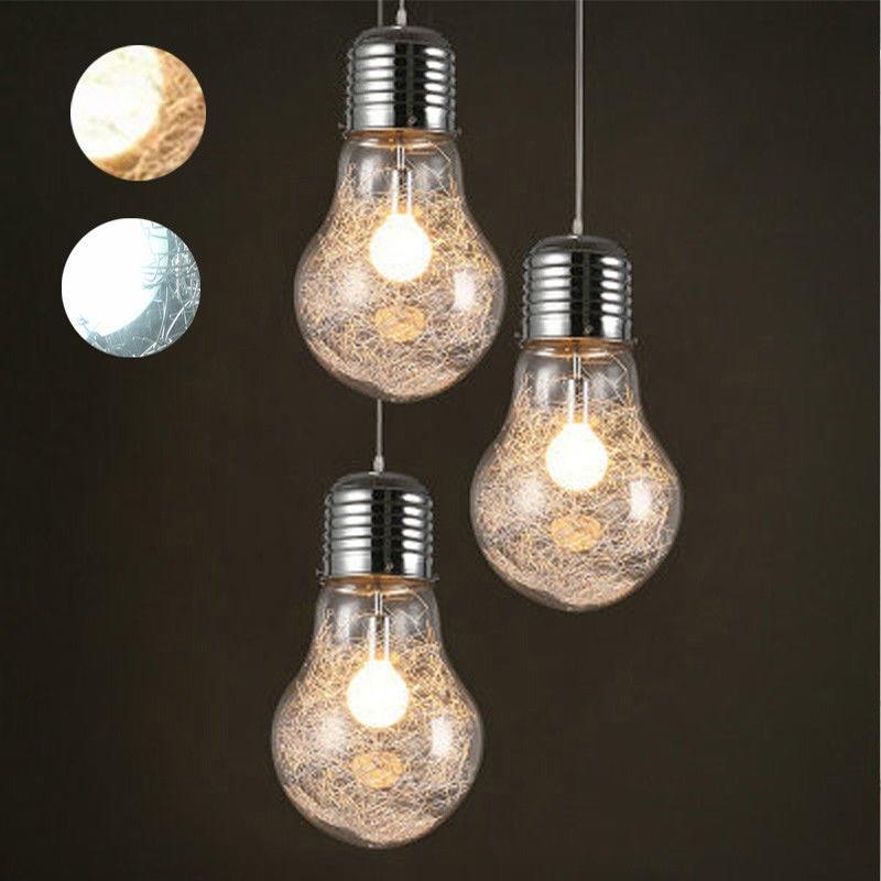 Colossal lightbulb pendant light