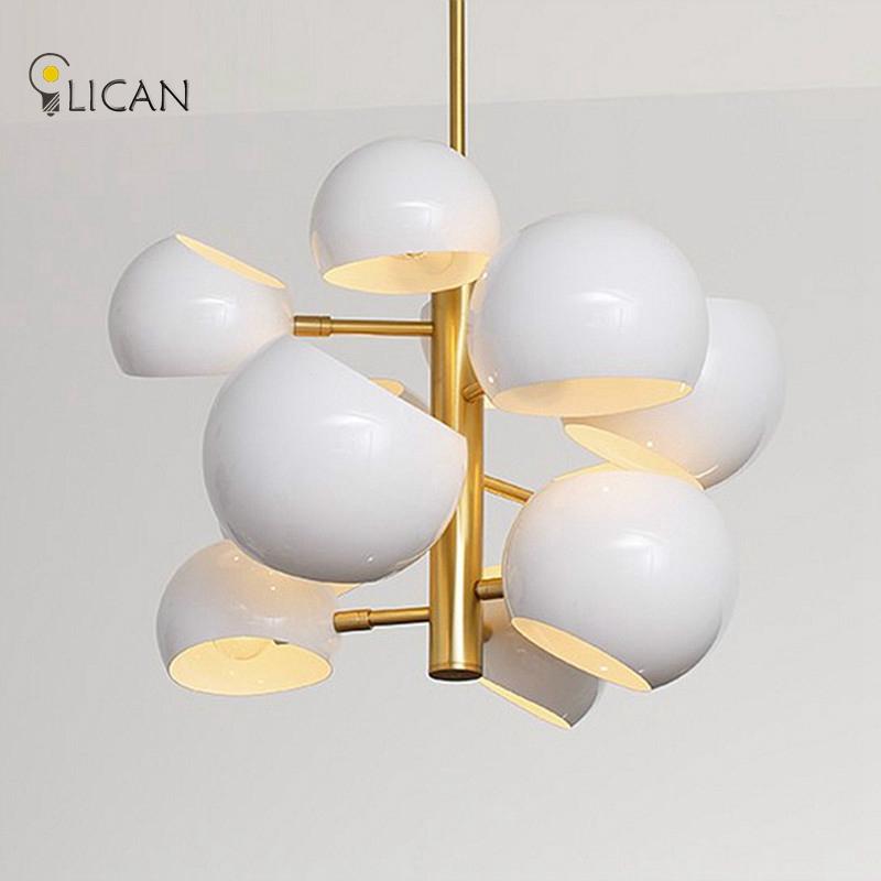 Lican molecular hanging light in black or white