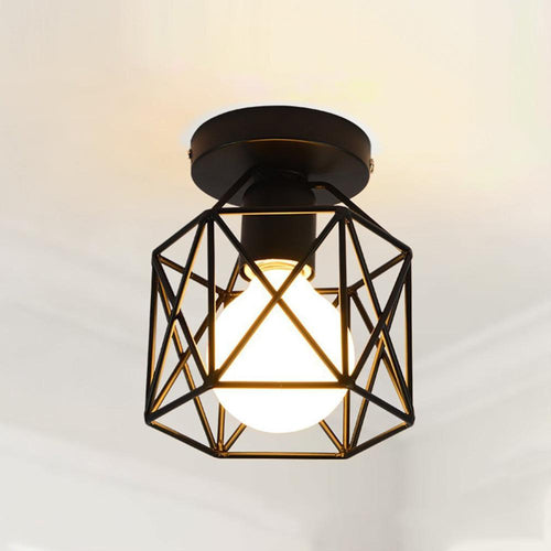 Black aged ceiling light